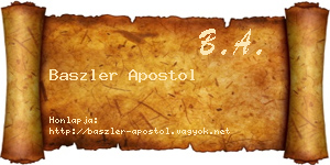 Baszler Apostol névjegykártya